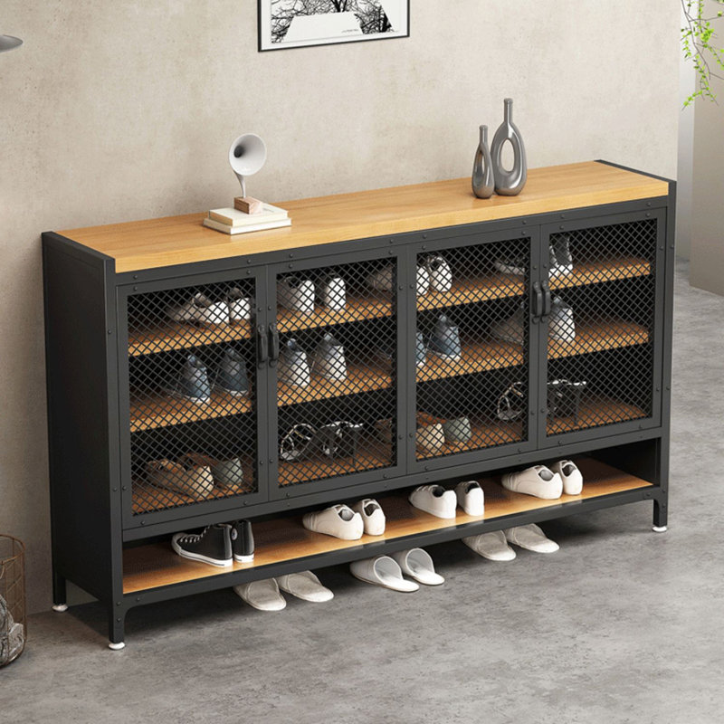 DICIXA Vintage industrial style iron shoe cabinet locker Wayfair Canada